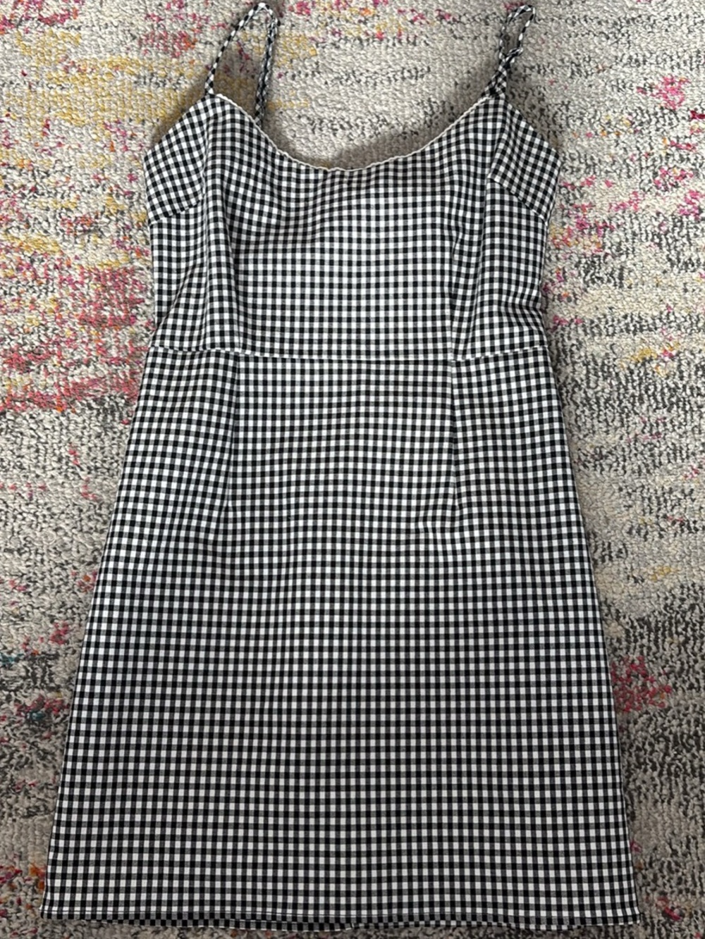 Urban Outfitters Black and White Gingham Mini Dress